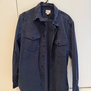 JCrew Navy corduroy overshirt, thick cotton size medium